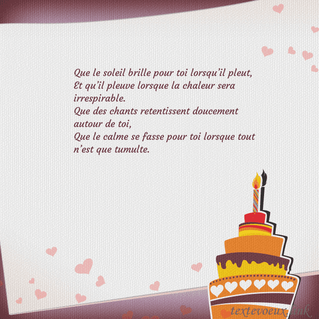 Carte d'anniversaire avec gâteau et bougie