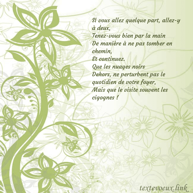 Carte de voeux avec des fleurs peintes en vert Si vous allez quelque part, allez-y à deux,
Tenez- Carte de voeux avec des fleurs peintes en vert