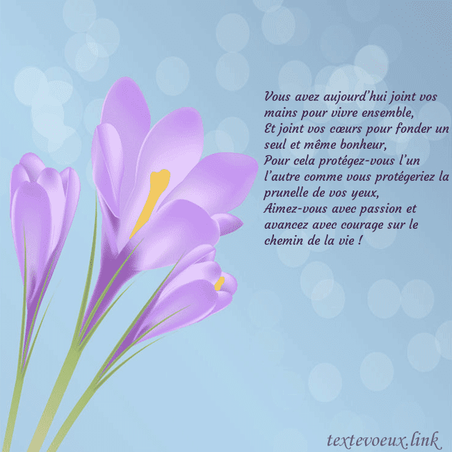 Cartes de vœux avec crocus Vous avez aujourd’hui joint vos mains pour vivre e Cartes de vœux avec crocus
