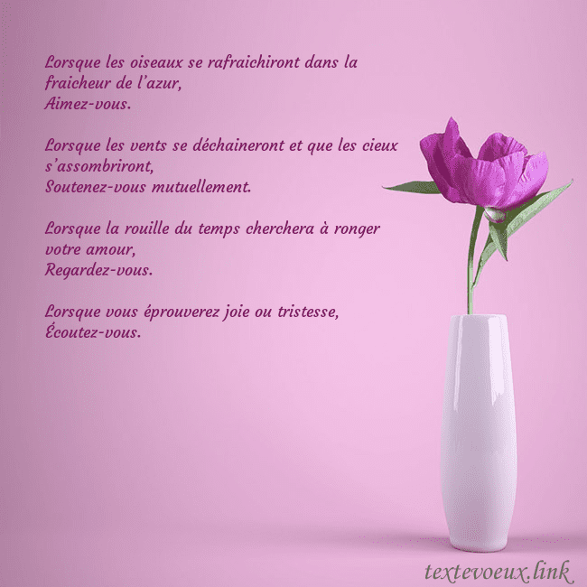 Carte postale électronique avec une pivoine dans un vase Lorsque les oiseaux se rafraichiront dans la fraic Carte postale électronique avec une pivoine dans un vase
