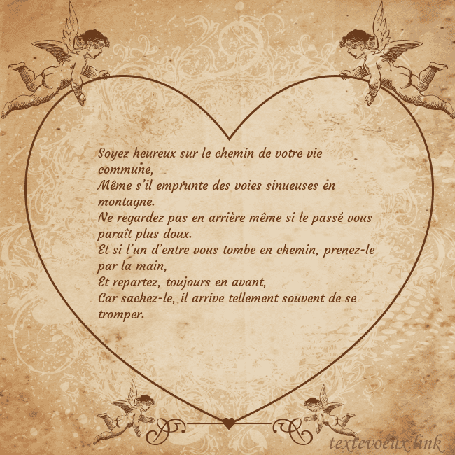 Valentinas8 Soyez heureux sur le chemin de votre vie commune,
Valentinas8