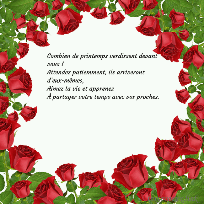Cartes de vœux avec beaucoup de roses Combien de printemps verdissent devant vous !
Atte Cartes de vœux avec beaucoup de roses