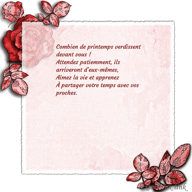 Carte de voeux avec des roses dans les coins Combien de printemps verdissent devant vous !
Atte Carte de voeux avec des roses dans les coins