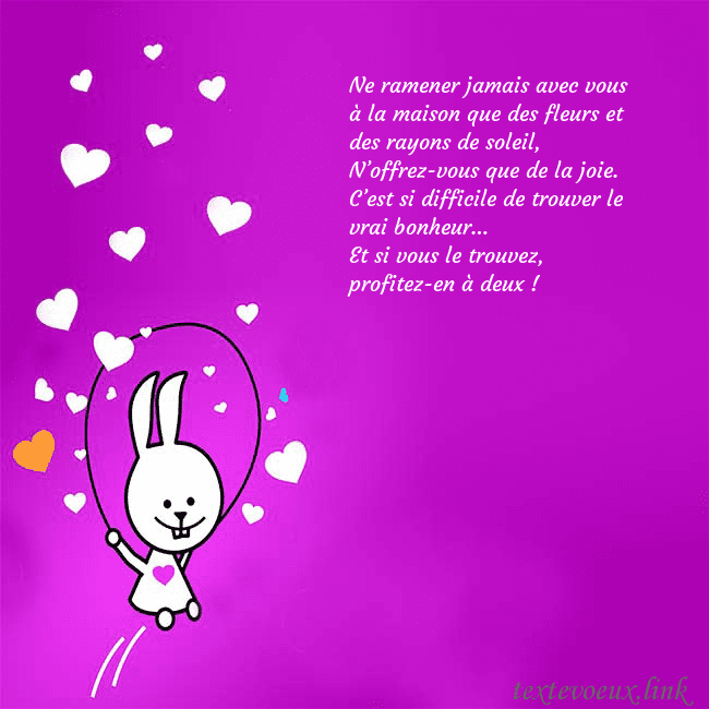 Carte de voeux avec un drôle de lapin Ne ramener jamais avec vous à la maison que des fl Carte de voeux avec un drôle de lapin