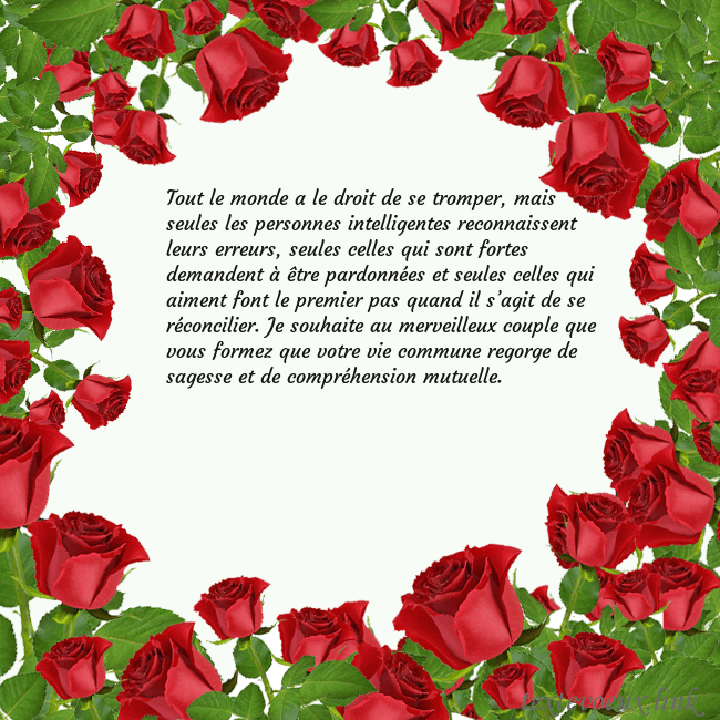 Cartes de vœux avec beaucoup de roses Tout le monde a le droit de se tromper, mais seule Cartes de vœux avec beaucoup de roses