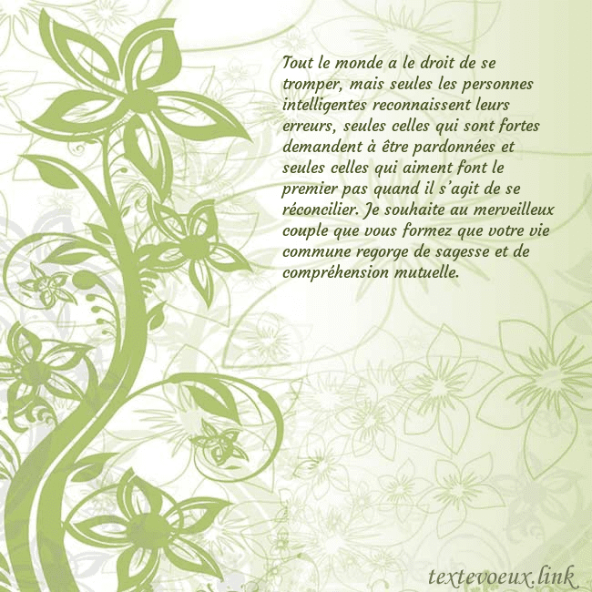 Carte de voeux avec des fleurs peintes en vert Tout le monde a le droit de se tromper, mais seule Carte de voeux avec des fleurs peintes en vert