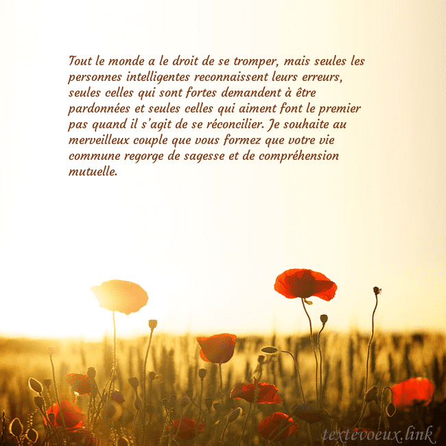Carte postale électronique avec soleil et champ de coquelicots Tout le monde a le droit de se tromper, mais seule Carte postale électronique avec soleil et champ de coquelicots