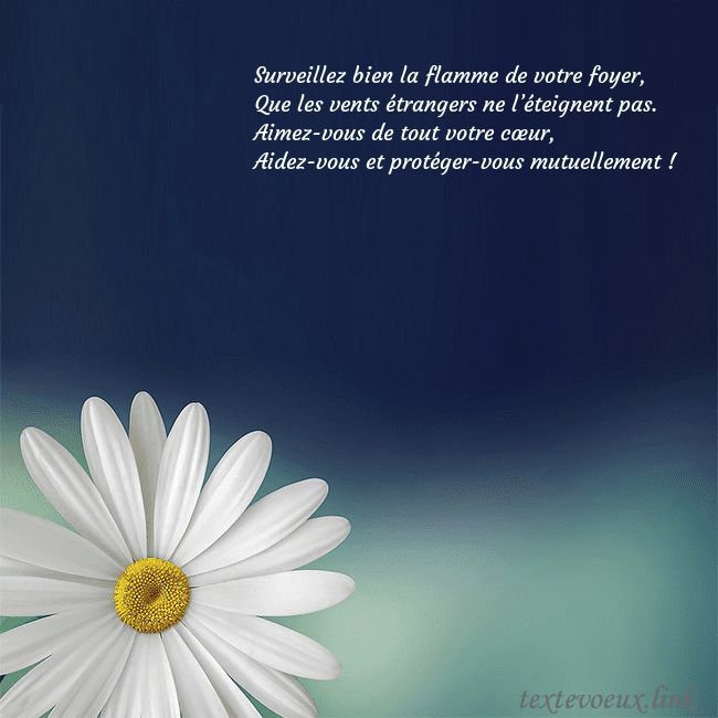 Carte postale avec une grande marguerite Surveillez bien la flamme de votre foyer,
Que les Carte postale avec une grande marguerite
