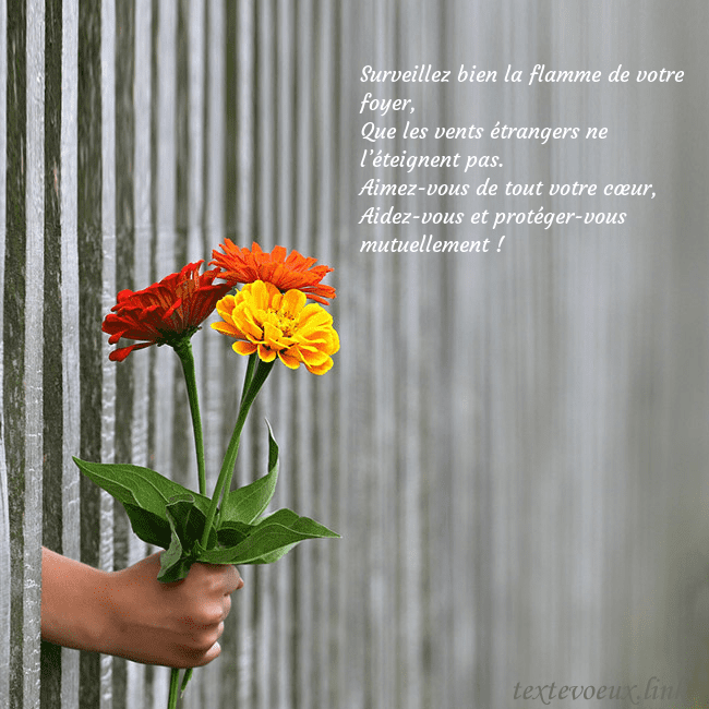 Carte électronique avec un bouquet de fleurs Surveillez bien la flamme de votre foyer,
Que les Carte électronique avec un bouquet de fleurs