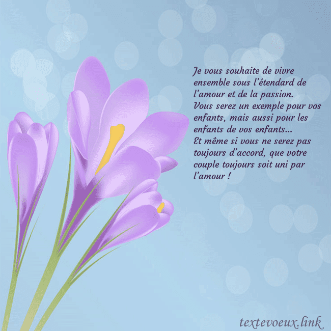 Cartes de vœux avec crocus Je vous souhaite de vivre ensemble sous l’étendard Cartes de vœux avec crocus