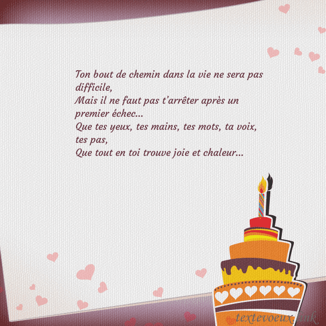 Carte d'anniversaire avec gâteau et bougie