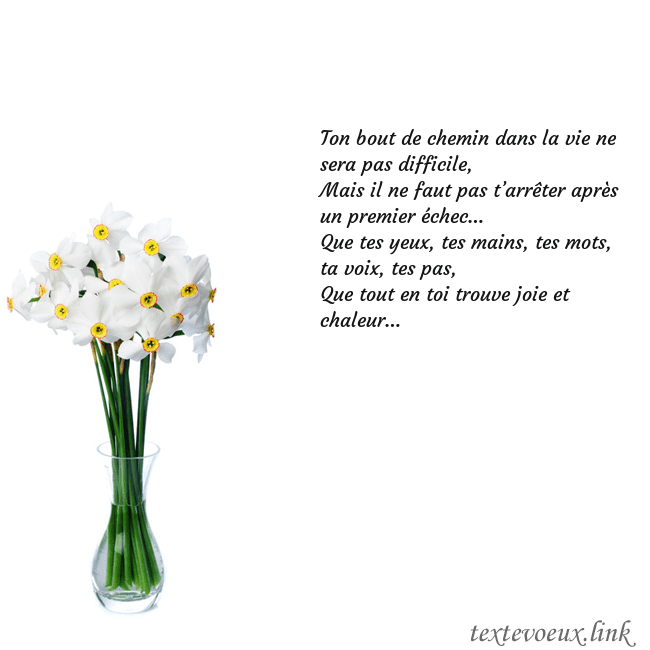 Carte de vœux avec des jonquilles