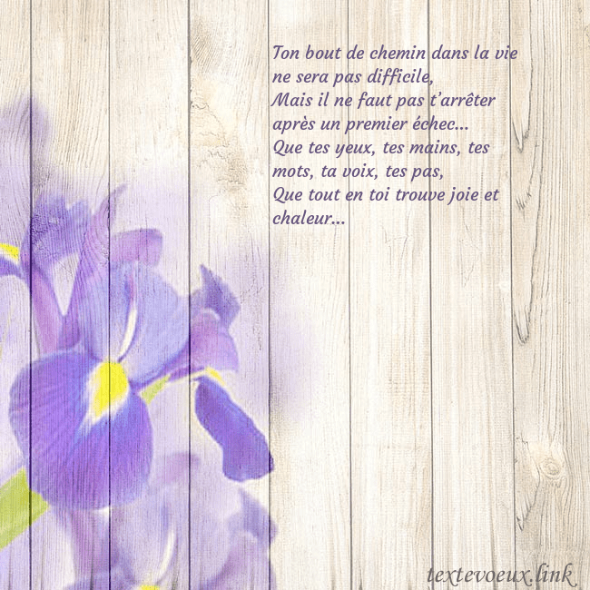 Carte d'anniversaire avec des iris