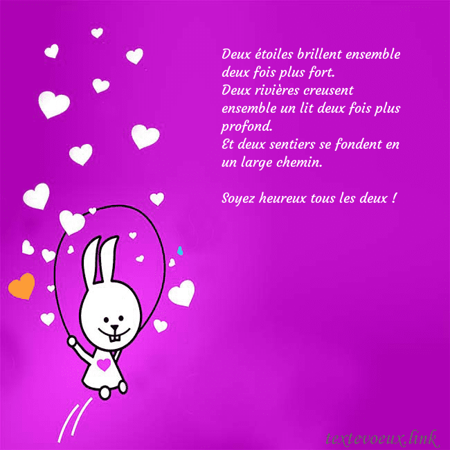 Carte de voeux avec un drôle de lapin Deux étoiles brillent ensemble deux fois plus fort Carte de voeux avec un drôle de lapin
