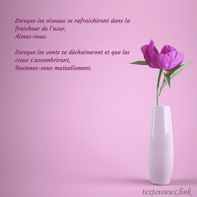 Carte postale électronique avec une pivoine dans un vase Lorsque les oiseaux se rafraichiront dans la fraic Carte postale électronique avec une pivoine dans un vase