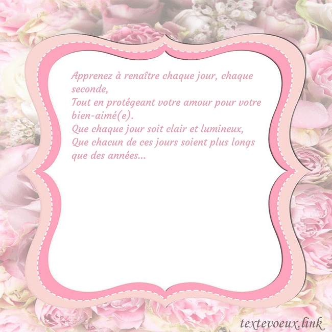 Carte de voeux - cadre rose Apprenez à renaître chaque jour, chaque seconde,
T Carte de voeux - cadre rose
