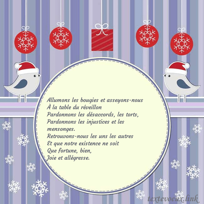 Cartes de vœux avec des oiseaux de Noël Allumons les bougies et asseyons-nous
À la table d Cartes de vœux avec des oiseaux de Noël