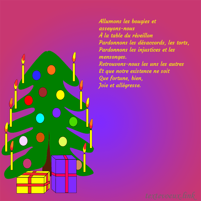Carte postale avec un sapin de Noël peint