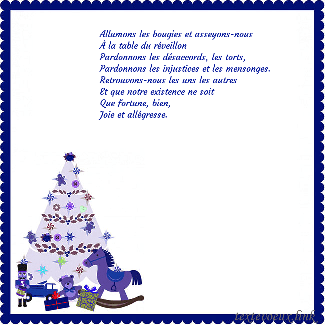 Carte du Nouvel An avec un arbre de Noël et un Casse-Noisette