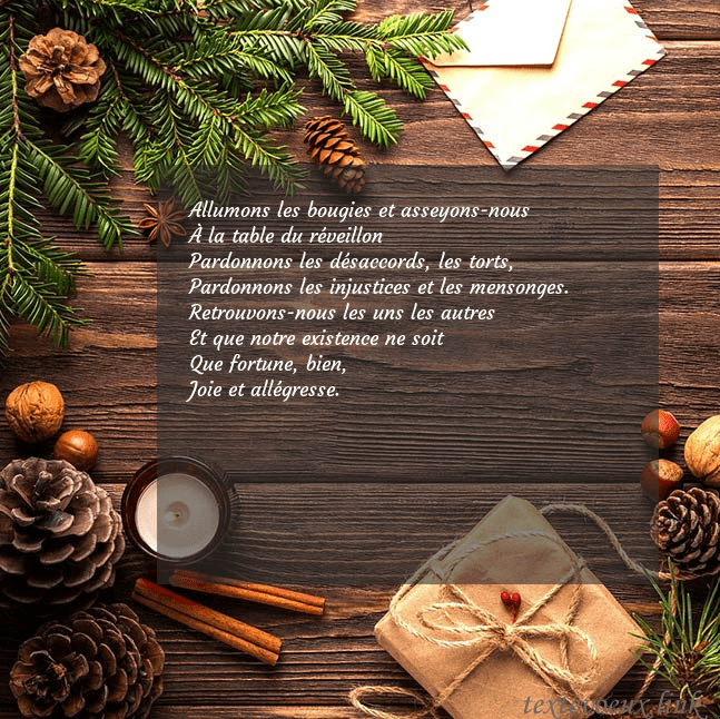 Carte de Noël avec pommes de pin et branche de sapin