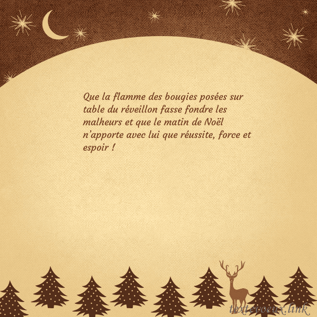 Carte postale marron avec étoiles et lune