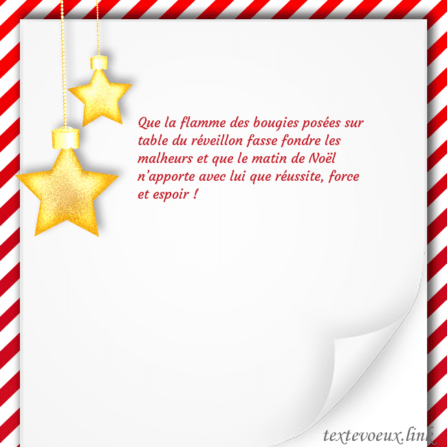 Carte de Noël avec des étoiles d'or
