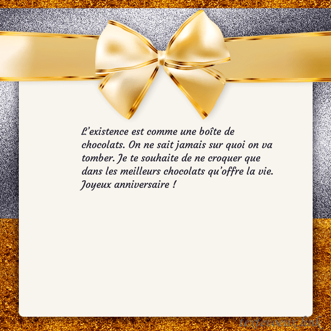 Cartes de vœux avec un grand ruban d'or
