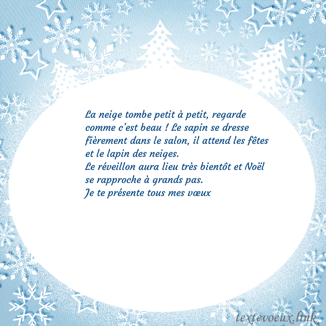 Carte de Noël avec des arbres de Noël blancs et des flocons de neige La neige tombe petit à petit, regarde comme c’est Carte de Noël avec des arbres de Noël blancs et des flocons de neige
