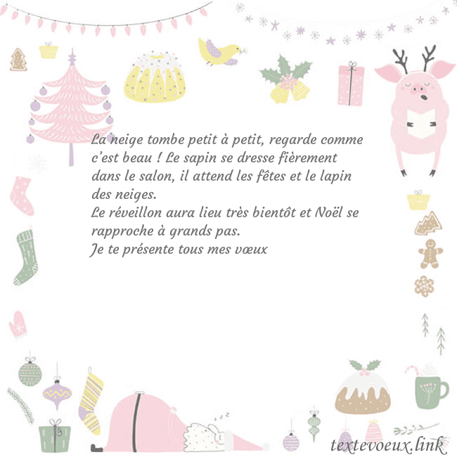 Carte postale du nouvel an avec un cochon