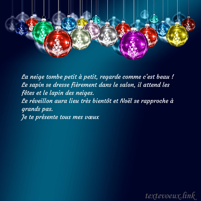 Carte postale bleue avec des jouets d'arbre de Noël