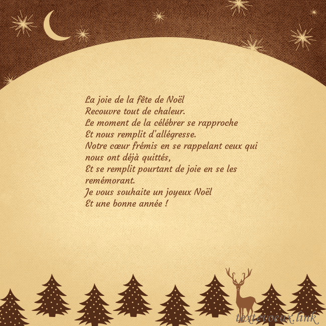 Carte postale marron avec étoiles et lune