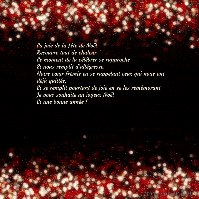 Carte postale animée clignotante noir et rouge La joie de la fête de Noël
Recouvre tout de chale Carte postale animée clignotante noir et rouge