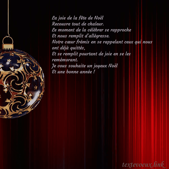 Carte de Noël rouge avec un luxueux jouet d'arbre de Noël