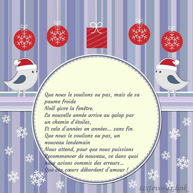 Cartes de vœux avec des oiseaux de Noël Que nous le voulions ou pas, mais de sa paume froi Cartes de vœux avec des oiseaux de Noël