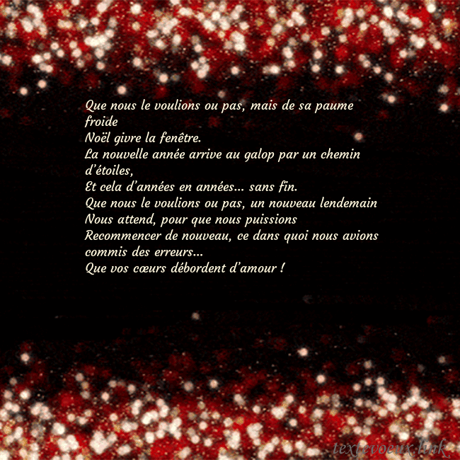 Carte postale animée clignotante noir et rouge Que nous le voulions ou pas, mais de sa paume froi Carte postale animée clignotante noir et rouge