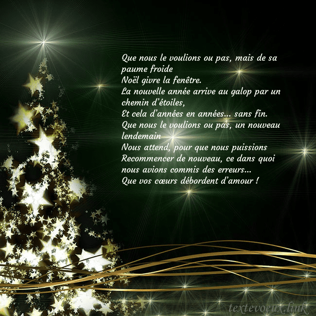 Une carte de Noël verte avec un sapin de Noël scintillant d'or Que nous le voulions ou pas, mais de sa paume froi Une carte de Noël verte avec un sapin de Noël scintillant d'or