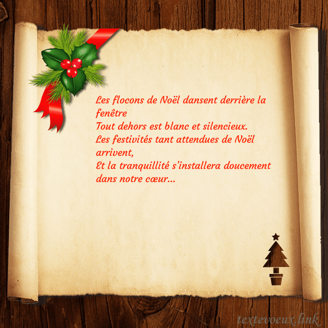 Carte postale du Nouvel An avec des baies et un arbre de Noël Les flocons de Noël dansent derrière la fenêtre
To Carte postale du Nouvel An avec des baies et un arbre de Noël