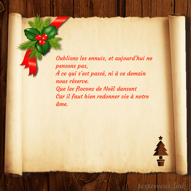 Carte postale du Nouvel An avec des baies et un arbre de Noël Oublions les ennuis, et aujourd’hui ne pensons pas Carte postale du Nouvel An avec des baies et un arbre de Noël