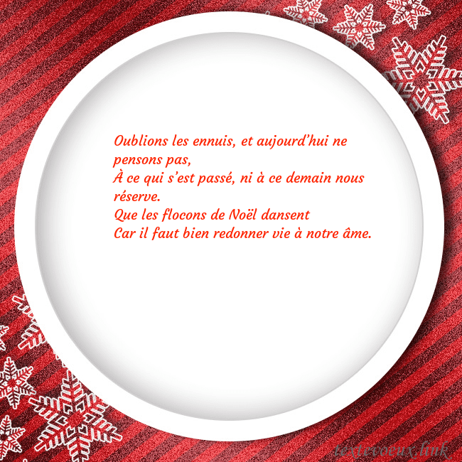 Carte de vœux avec un cadre rouge Oublions les ennuis, et aujourd’hui ne pensons pas Carte de vœux avec un cadre rouge