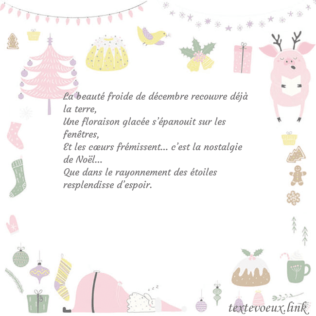 Carte postale du nouvel an avec un cochon La beauté froide de décembre recouvre déjà la terr Carte postale du nouvel an avec un cochon
