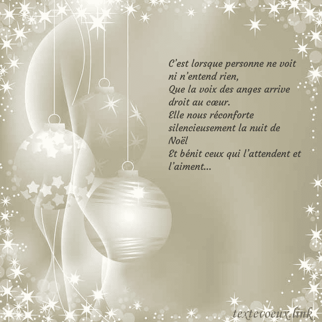Carte de vœux avec décorations d'arbre de Noël C’est lorsque personne ne voit ni n’entend rien,
Q Carte de vœux avec décorations d'arbre de Noël