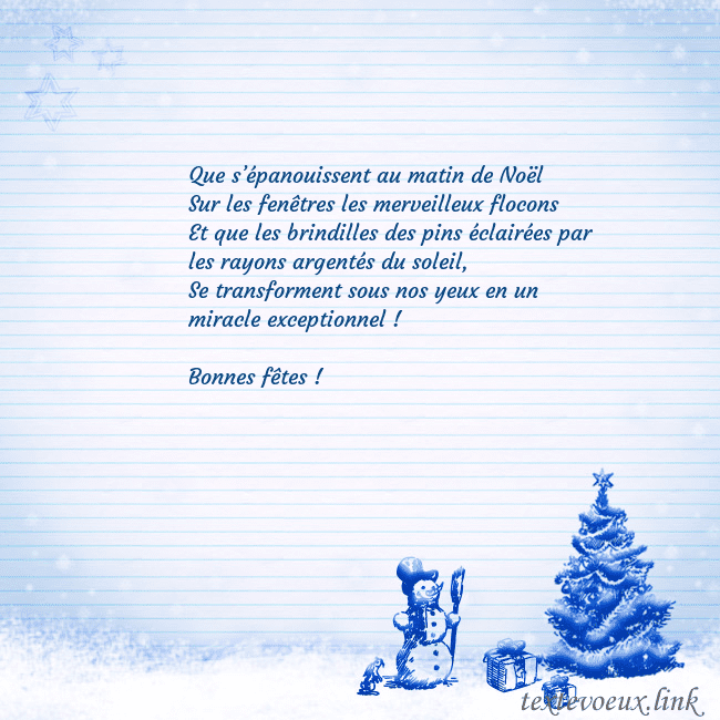 Carte postale du Nouvel An avec un arbre de Noël bleu et un bonhomme de neige
Que s’épanouissent au matin de Noël
Sur les fenêt Carte postale du Nouvel An avec un arbre de Noël bleu et un bonhomme de neige