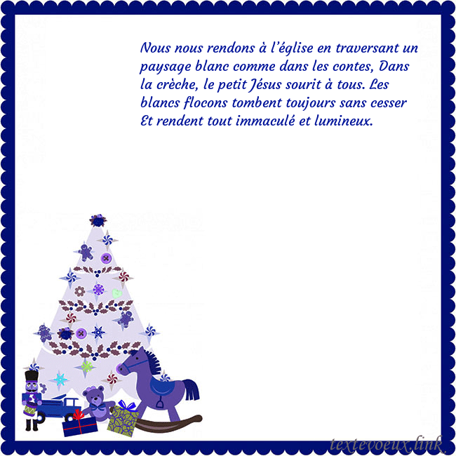 Carte du Nouvel An avec un arbre de Noël et un Casse-Noisette Nous nous rendons à l’église en traversant un pays Carte du Nouvel An avec un arbre de Noël et un Casse-Noisette