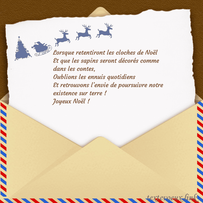 Carte postale avec enveloppe et cerf Lorsque retentiront les cloches de Noël
Et que les Carte postale avec enveloppe et cerf