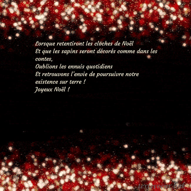 Carte postale animée clignotante noir et rouge Lorsque retentiront les cloches de Noël
Et que les Carte postale animée clignotante noir et rouge