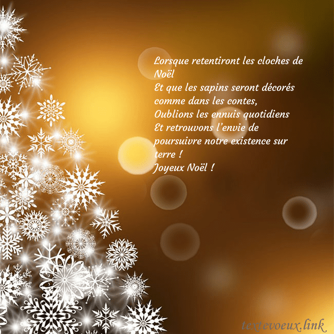 Carte postale avec un sapin de Noël fait de flocons de neige