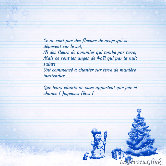 Carte postale du Nouvel An avec un arbre de Noël bleu et un bonhomme de neige Ce ne sont pas des flocons de neige qui se déposen Carte postale du Nouvel An avec un arbre de Noël bleu et un bonhomme de neige