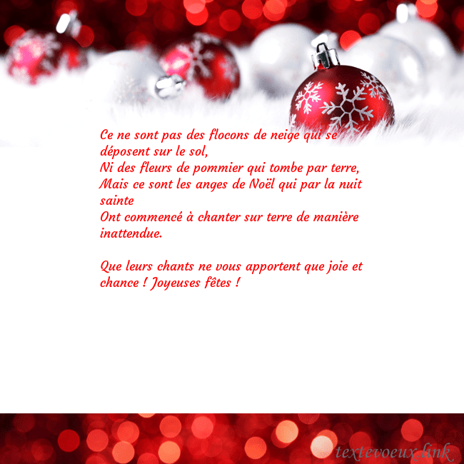 Carte de vœux avec des jouets de Noël rouges Ce ne sont pas des flocons de neige qui se déposen Carte de vœux avec des jouets de Noël rouges