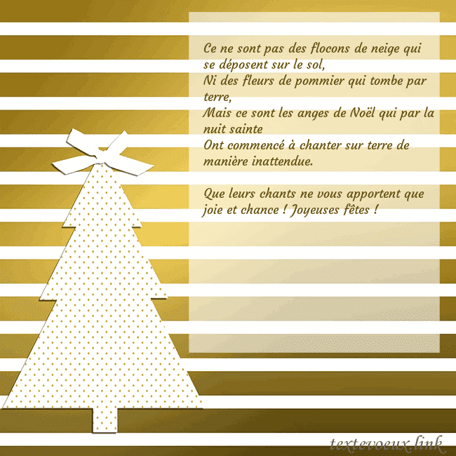 Carte postale étincelante d'or avec sapin de Noël Ce ne sont pas des flocons de neige qui se déposen Carte postale étincelante d'or avec sapin de Noël