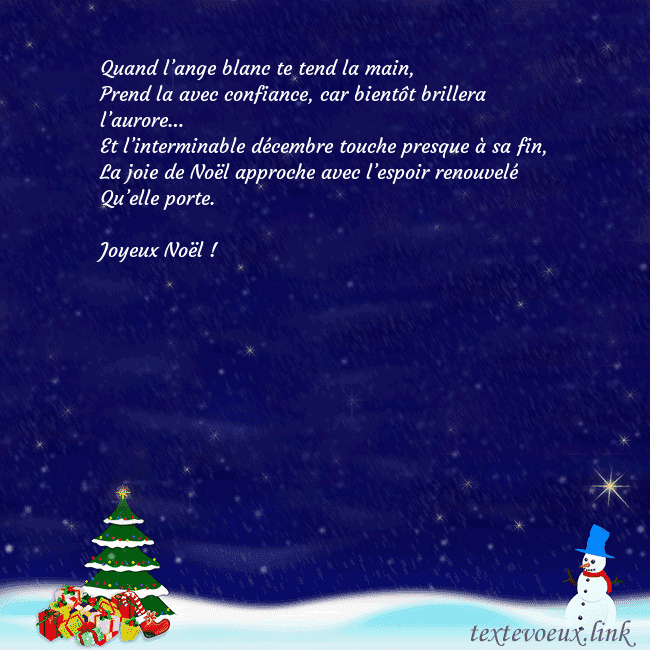 Carte postale avec le Père Noël, l'arbre de Noël et les cadeaux Quand l’ange blanc te tend la main,
Prend la avec Carte postale avec le Père Noël, l'arbre de Noël et les cadeaux